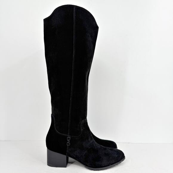 Vionic Women Bixby Knee High Boot 8.5 Wide WC Black Suede Water Repellent NWOB - Picture 3 of 11